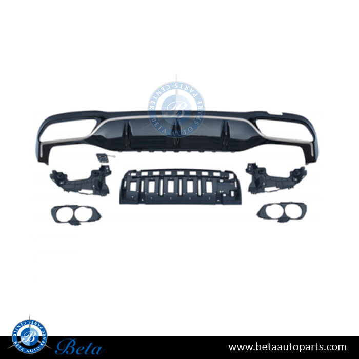 Rear Diffuser assembly AMG E53 for Normal AMG Silver Color for Mercedes E-Class W213 2017-up models, Part Number 2138857002 Rear Diffuser assembly AMG E53 for Normal AMG Silver Color for Mercedes E-Class W213 2017-up models, Part Number 2138857002